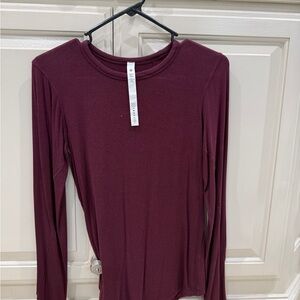 lululemon athletica Deep Burgundy Long Sleeve Top